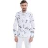imageMatchable Family Hawaiian Luau Men Women Girl Boy Clothes in Classic Map Flamingo WhiteMen Long Sleeve