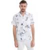 imageMatchable Family Hawaiian Luau Men Women Girl Boy Clothes in Classic Map Flamingo WhiteMen Short Sleeve