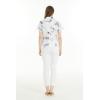 imageMatchable Family Hawaiian Luau Men Women Girl Boy Clothes in Classic Map Flamingo WhiteWomen Shirt