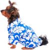 imageMatchable Family Hawaiian Luau Men Women Girl Boy Clothes in Classic Vintage Hibiscus BlueDog Shirt
