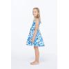 imageMatchable Family Hawaiian Luau Men Women Girl Boy Clothes in Classic Vintage Hibiscus BlueGirl Fit and Flare