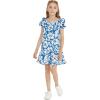imageMatchable Family Hawaiian Luau Men Women Girl Boy Clothes in Classic Vintage Hibiscus BlueGirl Simple Muumuu