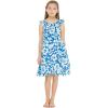 imageMatchable Family Hawaiian Luau Men Women Girl Boy Clothes in Classic Vintage Hibiscus BlueGirl Wrap