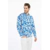 imageMatchable Family Hawaiian Luau Men Women Girl Boy Clothes in Classic Vintage Hibiscus BlueMen Long Sleeve