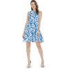 imageMatchable Family Hawaiian Luau Men Women Girl Boy Clothes in Classic Vintage Hibiscus BlueWomen Fit and Flare