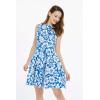 imageMatchable Family Hawaiian Luau Men Women Girl Boy Clothes in Classic Vintage Hibiscus BlueWomen Fit and Flare