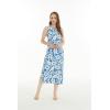 imageMatchable Family Hawaiian Luau Men Women Girl Boy Clothes in Classic Vintage Hibiscus BlueWomen Maxi Tank