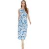 imageMatchable Family Hawaiian Luau Men Women Girl Boy Clothes in Classic Vintage Hibiscus BlueWomen Maxi Tank