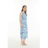 imageMatchable Family Hawaiian Luau Men Women Girl Boy Clothes in Classic Vintage Hibiscus BlueWomen Maxi Tank
