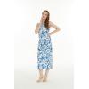 imageMatchable Family Hawaiian Luau Men Women Girl Boy Clothes in Classic Vintage Hibiscus BlueWomen Maxi Tank