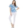 imageMatchable Family Hawaiian Luau Men Women Girl Boy Clothes in Classic Vintage Hibiscus BlueWomen Shirt
