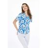 imageMatchable Family Hawaiian Luau Men Women Girl Boy Clothes in Classic Vintage Hibiscus BlueWomen Shirt