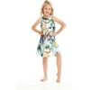 imageMatchable Family Hawaiian Luau Men Women Girl Boy Clothes in Lost in ParadiseGirl Round Neck Ruffle
