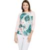 imageMatchable Family Hawaiian Luau Men Women Girl Boy Clothes in Mint ForestWomen 34 Sleeve Crew Neck Shirt