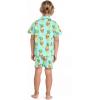 imageMatchable Family Hawaiian Luau Men Women Girl Boy Clothes in Pineapple Skull TurquoiseBoy Short Sleeve