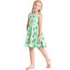 imageMatchable Family Hawaiian Luau Men Women Girl Boy Clothes in Pineapple Skull TurquoiseGirl Fit and Flare