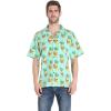 imageMatchable Family Hawaiian Luau Men Women Girl Boy Clothes in Pineapple Skull TurquoiseMen Short Sleeve