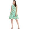 imageMatchable Family Hawaiian Luau Men Women Girl Boy Clothes in Pineapple Skull TurquoiseWomen Fit and Flare