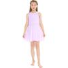 imageMatchable Family Hawaiian Wedding Beach Solid Color Men Women Girl Boy Clothes in Lavender PastelGirl Double Ruffle Top Midi