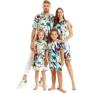 imageMatchable Family Hawaiian Luau Men Women Girl Boy Clothes in Lost in ParadiseGirl Fit and Flare