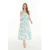 imageMatchable Family Hawaiian Luau Men Women Girl Boy Clothes in Orchid Breeze WhiteWomen Maxi Ruffle