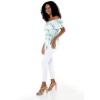 imageMatchable Family Hawaiian Luau Men Women Girl Boy Clothes in Orchid Breeze WhiteWomen Offshoulder Ruffle Top