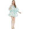 imageMatchable Family Hawaiian Luau Men Women Girl Boy Clothes in Orchid Breeze WhiteWomen Short Poncho