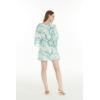 imageMatchable Family Hawaiian Luau Men Women Girl Boy Clothes in Orchid Breeze WhiteWomen Short Poncho