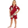 imageMatchable Family Hawaiian Luau Men Women Girl Boy Clothes in Pineapple Garden BurgundyBoy Short Sleeve