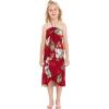 imageMatchable Family Hawaiian Luau Men Women Girl Boy Clothes in Pineapple Garden BurgundyGirl Halter