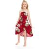 imageMatchable Family Hawaiian Luau Men Women Girl Boy Clothes in Pineapple Garden BurgundyGirl Halter