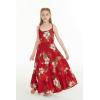 imageMatchable Family Hawaiian Luau Men Women Girl Boy Clothes in Pineapple Garden BurgundyGirl Maxi Tiered