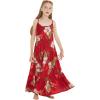 imageMatchable Family Hawaiian Luau Men Women Girl Boy Clothes in Pineapple Garden BurgundyGirl Maxi Tiered