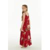 imageMatchable Family Hawaiian Luau Men Women Girl Boy Clothes in Pineapple Garden BurgundyGirl Maxi Tiered