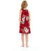 imageMatchable Family Hawaiian Luau Men Women Girl Boy Clothes in Pineapple Garden BurgundyGirl Ruffle Tank