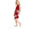 imageMatchable Family Hawaiian Luau Men Women Girl Boy Clothes in Pineapple Garden BurgundyGirl Ruffle Tank