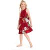 imageMatchable Family Hawaiian Luau Men Women Girl Boy Clothes in Pineapple Garden BurgundyGirl Ruffle Tank