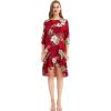 imageMatchable Family Hawaiian Luau Men Women Girl Boy Clothes in Pineapple Garden BurgundyWomen 34 Sleeve
