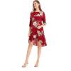 imageMatchable Family Hawaiian Luau Men Women Girl Boy Clothes in Pineapple Garden BurgundyWomen 34 Sleeve