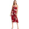 imageMatchable Family Hawaiian Luau Men Women Girl Boy Clothes in Pineapple Garden BurgundyWomen Halter