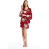 imageMatchable Family Hawaiian Luau Men Women Girl Boy Clothes in Pineapple Garden BurgundyWomen Kimono Cardigan