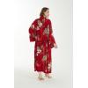 imageMatchable Family Hawaiian Luau Men Women Girl Boy Clothes in Pineapple Garden BurgundyWomen Maxi Kimono Cardigan
