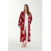 imageMatchable Family Hawaiian Luau Men Women Girl Boy Clothes in Pineapple Garden BurgundyWomen Maxi Kimono Cardigan