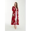 imageMatchable Family Hawaiian Luau Men Women Girl Boy Clothes in Pineapple Garden BurgundyWomen Maxi Kimono Cardigan