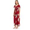 imageMatchable Family Hawaiian Luau Men Women Girl Boy Clothes in Pineapple Garden BurgundyWomen Maxi Rahee