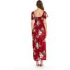 imageMatchable Family Hawaiian Luau Men Women Girl Boy Clothes in Pineapple Garden BurgundyWomen Maxi Rahee