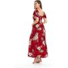 imageMatchable Family Hawaiian Luau Men Women Girl Boy Clothes in Pineapple Garden BurgundyWomen Maxi Rahee