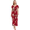 imageMatchable Family Hawaiian Luau Men Women Girl Boy Clothes in Pineapple Garden BurgundyWomen Maxi Rahee