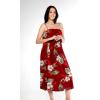 imageMatchable Family Hawaiian Luau Men Women Girl Boy Clothes in Pineapple Garden BurgundyWomen Maxi Ruffle