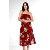 imageMatchable Family Hawaiian Luau Men Women Girl Boy Clothes in Pineapple Garden BurgundyWomen Maxi Ruffle